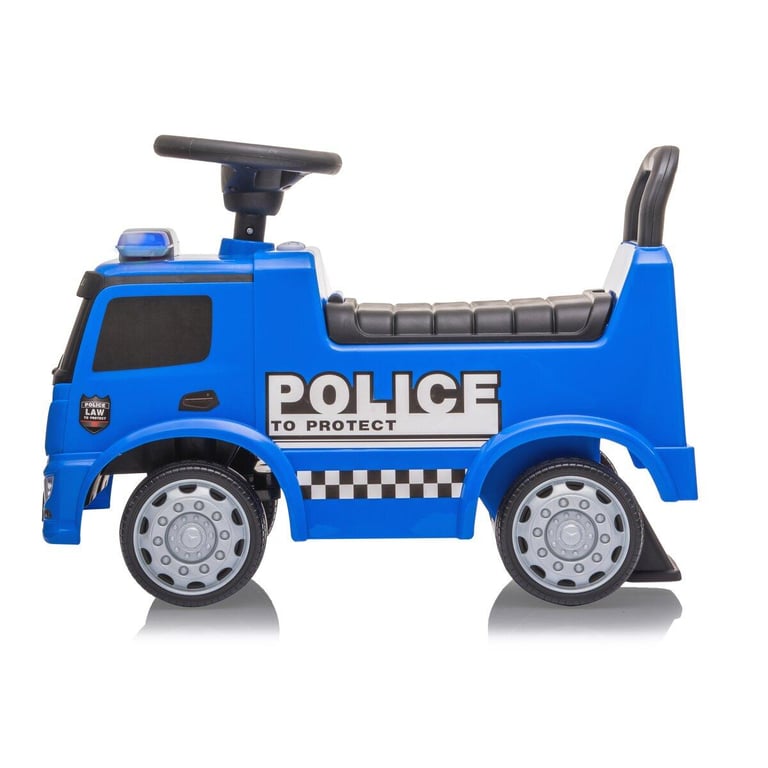 Voiture à Pousser Mercedes Benz Antos Police avec Klaxon et Coffre Neuf - vue 3