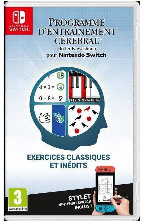 Programme d'entrainement cérébral du Dr Kawashima pour Nintendo Switch - Stylet inclus