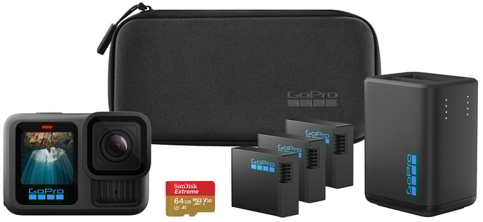 GoPro HERO13 Extended Power Bundle cámara para deporte de acción 27,6 MP 5.3K Ultra HD CMOS 25,4 / 1,9 mm (1 / 1.9'') Wifi 157 g