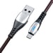 Cable Chargeur Ultra Rapide 2m Micro USB Metal pour Smartphone Android Very Fast Charge 3A (NOIR)