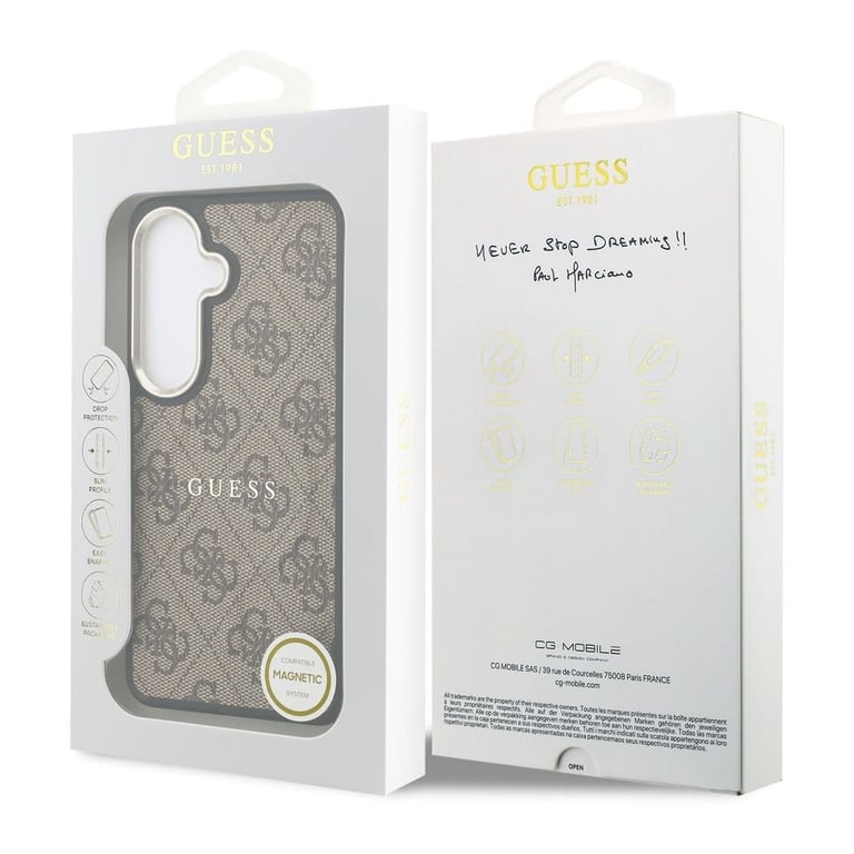 Coque Guess 4G Embossed Ring MagSafe pour Samsung Galaxy S26 - vue 4