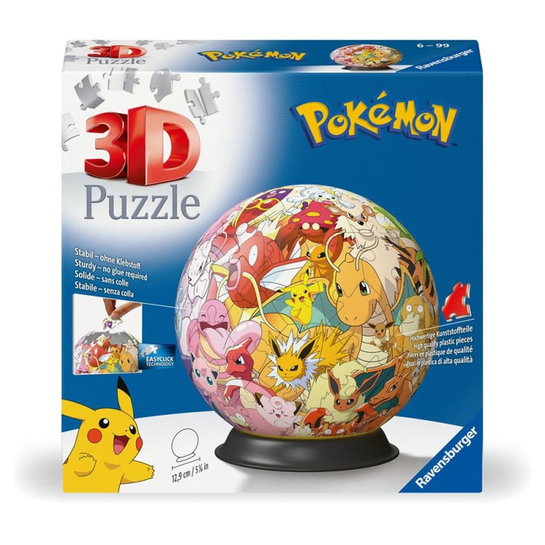 Puzzle 3D Ball 72 pièces : Pokémon Ravensburger France - vue 5