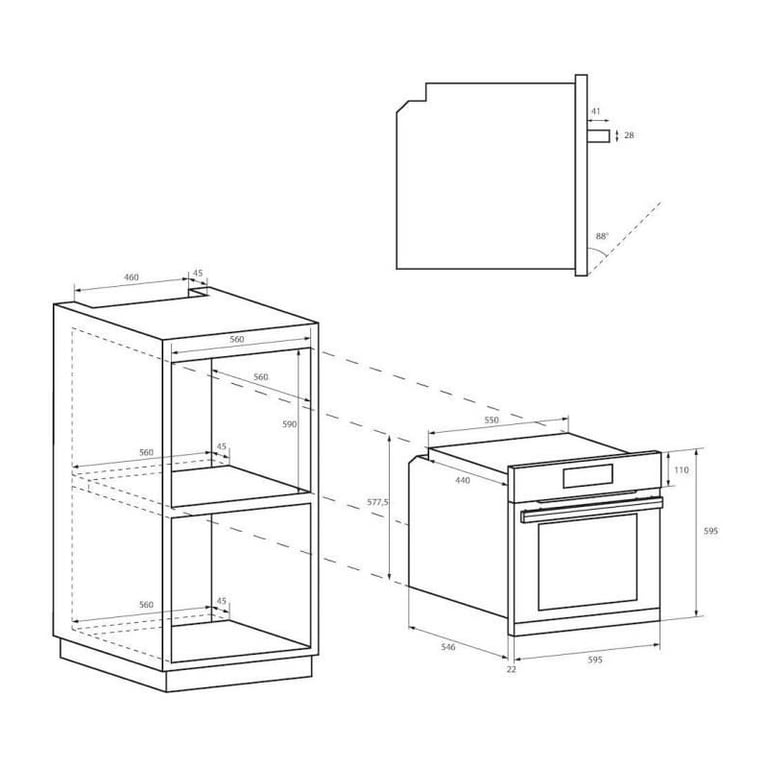 Four encastrable nettoyage manuel convection naturelle CANDY FIDC N100 Classe A - vue 6