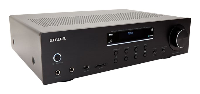 Aiwa AMR-200DAB/BK amplificateur audio 2.0 canaux Maison Noir