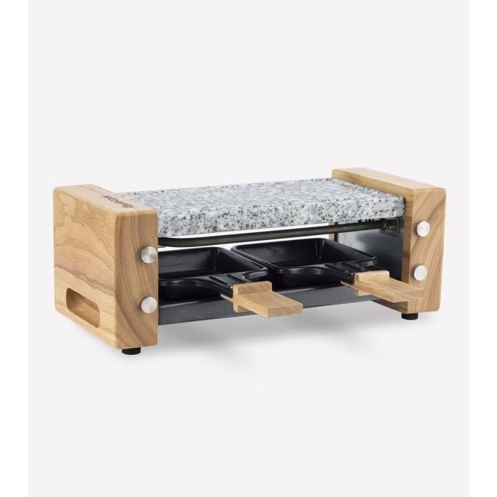 Appareil à Raclette H.Koenig WOD2 – Pierre à Cuire, 350W, 2 Personnes - vue 6