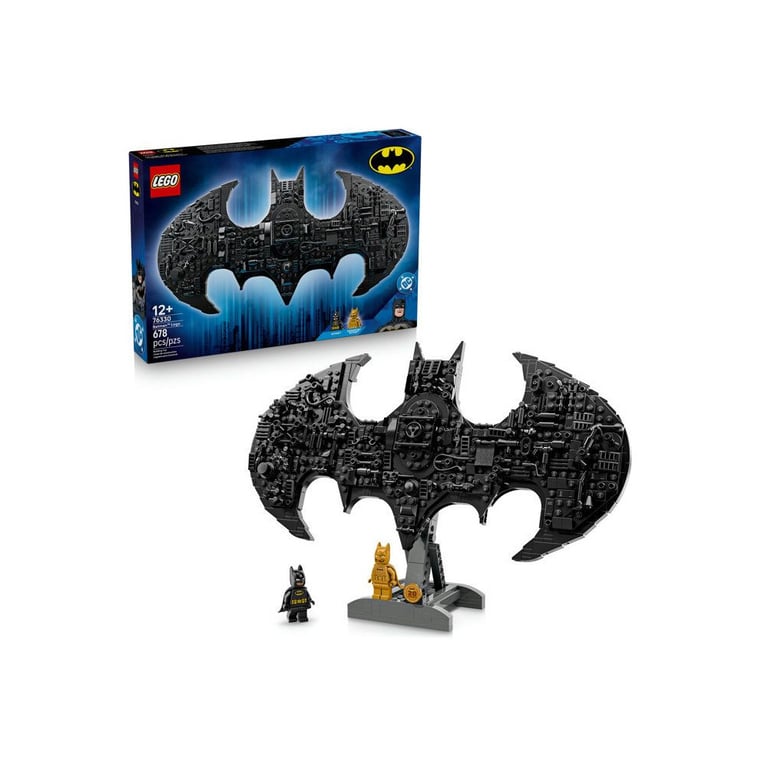 Set LEGO DC Comics 76330 Logo Batman décoratif 678 pièces Gris clair/gris foncé - Neuf