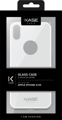 Funda de cristal para Apple iPhone X/XS, blanco luminoso