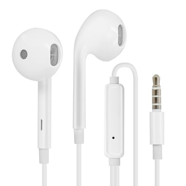 Écouteurs Filaires Jack 3.5mm Télécommande Microphone MH135 Oppo Blanc