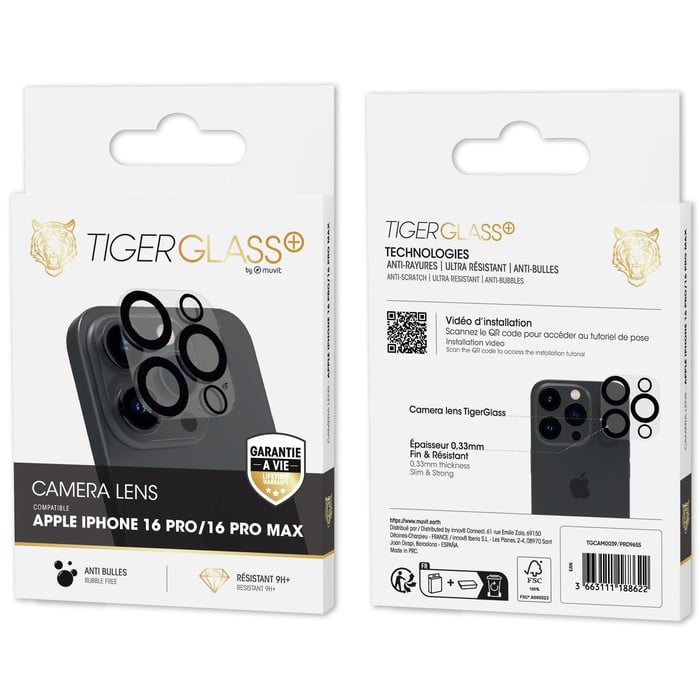 Tiger Glass Plus Camera Lens iPhone 16 Pro / 16 Pro Max - vue 3