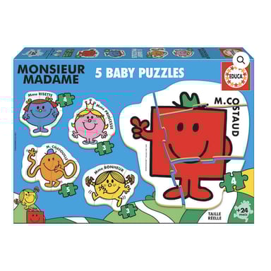 Set de 5 puzzles educativos para bebés Mr. Mrs.