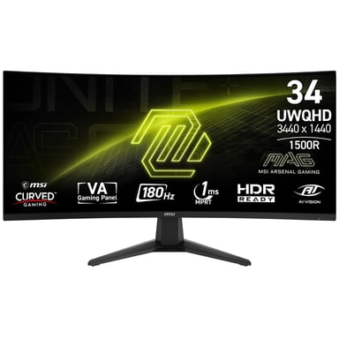 MSI MAG 346CQ pantalla para PC 86,4 cm (34'') 3440 x 1440 Pixeles UltraWide Dual Quad HD LCD Negro