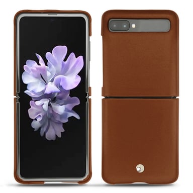 Coque cuir Samsung Galaxy Z Flip -  - Marron - Cuir lisse
