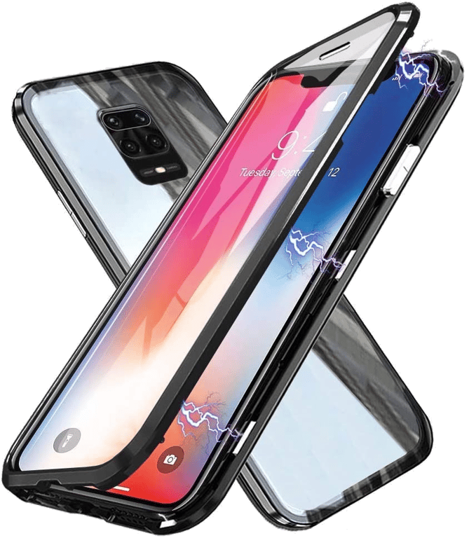 Coque Verre Trempe pour XIAOMI Redmi Note 9 Pro Magnetique Transparente Protection Integrale