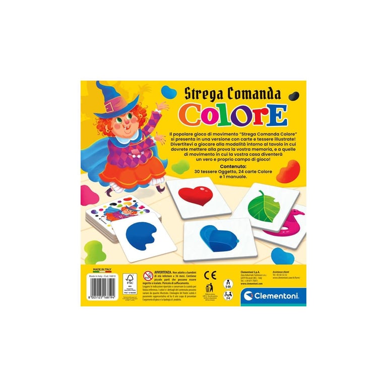 Jeu De Cartes Clementoni Strega Comanda Colore – 50 Cartes Illustrées Éducatives - vue 3