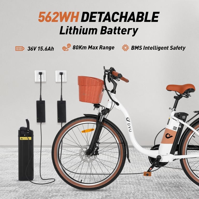 Bicicleta eléctrica para adultos DYU C6 Pro, 250 W, 26