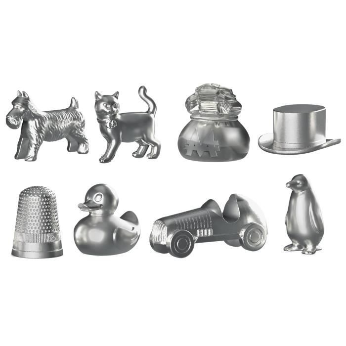 Monopoly classique, jeu de société de plateau, avec boîte de rangement et pions grand format, 2 a 6 joueurs, des 8 ans - Neuf