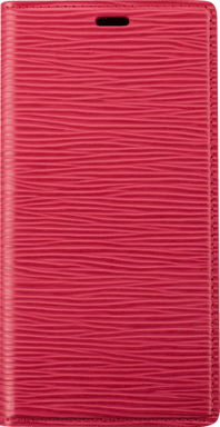 Diarycase 2.0 Funda tipo almeja de piel auténtica con soporte magnético para Apple iPhone 11, Rojo Burdeos