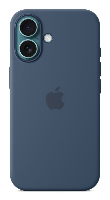 Apple iPhone 16 - Coque en silicone avec MagSafe Bleu - vue 2