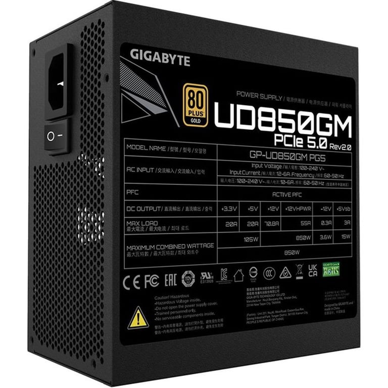 Alimentation Gigabyte UD850GM PG5 V2 GP UD850GM PG5 V2 - vue 5