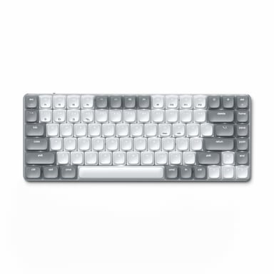 Satechi SM1 teclado de escritorio USB + Bluetooth QWERTY inglés gris, blanco