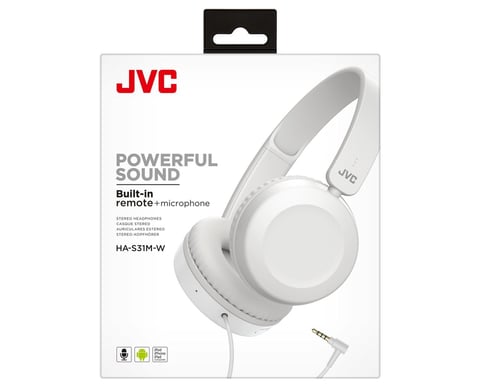 JVC HA-S31M-W Casque Avec fil Arceau Appels/Musique Blanc