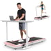 Tapis roulant Q2 Pro con corrimano, velocità 1-10 km/h - Rosa