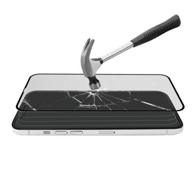 Pellicola protettiva antibatterica in vetro temperato ultraresistente (100% di copertura della superficie) per Apple iPhone 12 Pro Max, Nero