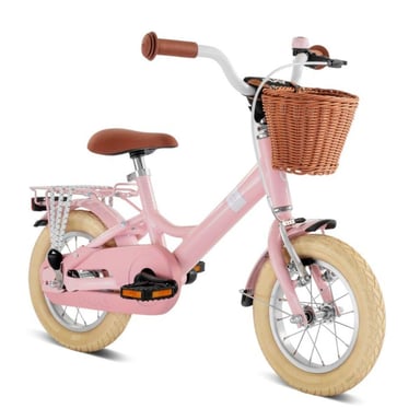 Vélo Enfant Youke Classic 12 pouces en Rose Vintage - Sécurité et Style