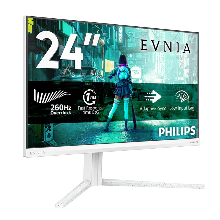 Philips Evnia Gaming Moniteur 24M2N3201P 24 Pouce 260Hz Fast IPS Dalle 1ms GtG HDR10 G Sync Compatible Ajustable en Hauteur 1920x1080 HDMI 1x 2.0 DP 1x 1.4 - vue 4