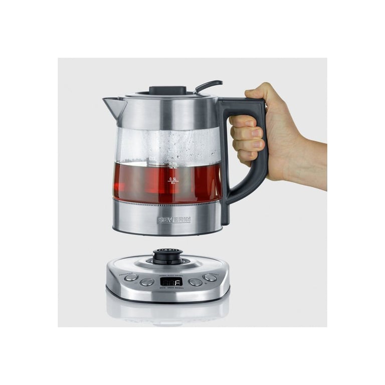 BOUILLOIRE VERRE 1L 3000W TH° 400 A 100°C INOX NOIR SEVERIN - 3473 - Neuf