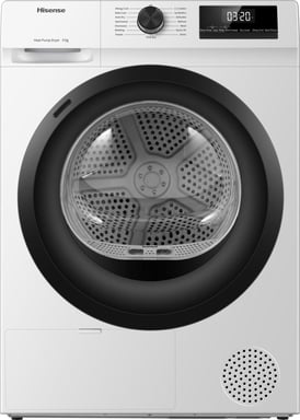 Hisense DHQE800BW2 asciugatrice Libera installazione Carico frontale 8 kg Nero, Bianco