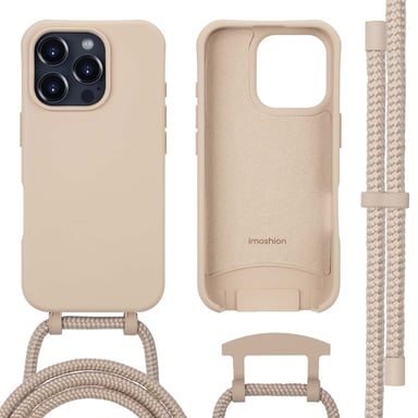 imoshion Coque de couleur avec cordon amovible MagSafe pour Apple iPhone 16 Pro - Nude