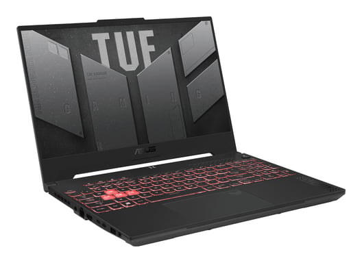 ASUS TUF Gaming A15 TUF507NVR-LP084W laptop AMD Ryzen™ 7 7435HS Ordinateur portable 39,6 cm (15.6'') Full HD 16 Go DDR5-SDRAM 512 Go SSD NVIDIA GeForce RTX 4060 Wi-Fi 6 (802.11ax) Windows 11 Home Noir, Gris