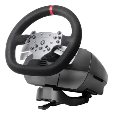 Mars Gaming MWHRSX mando y volante Negro Volante + Pedales Analógico/Digital Android, PC, PlayStation 4, Xbox Series S, Xbox Series X, iOS