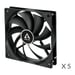 ARCTIC F12 Carcasa del ordenador Ventilador 12 cm Negro 5 pieza(s)