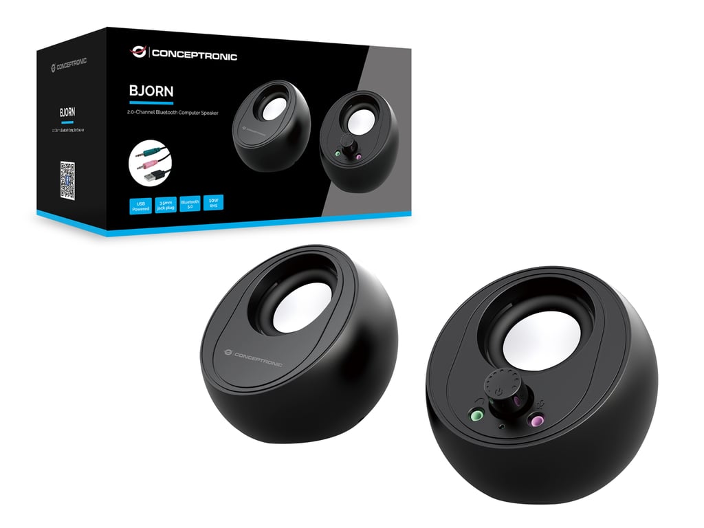 Haut-Parleur Conceptronic BJORN01B – 2 Voies, 10 W, Filaire & Sans Fil - vue 3