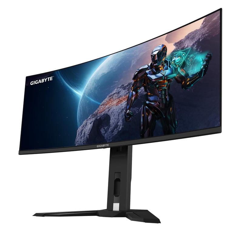GIGABYTE Moniteur de jeu courbé OLED WQHD MO34WQC 34 3440 x 1440 175Hz 0.03ms KVM 250 cdm² FreeSync Premium Pro DisplayHDR True 400 HDMI 2.1 Displayport 1.4 Neuf - vue 3