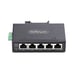 StarTech.com Switch di Rete Industriale non gestito a 5 porte 100/1000 Ethernet montaggio su guida DIN/parete Switch Gigabit IP30 robusto -40 - 75&degC 960V CC TAA (UNMANAGED SWITCH 5-PORT TAA - - 10/100/1000MBPS FANLESS IP30)