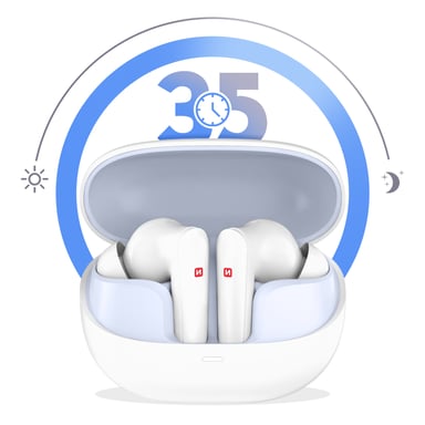 Swissten Auriculares TWS Reducción de ruido + 35 h de autonomía Blanco