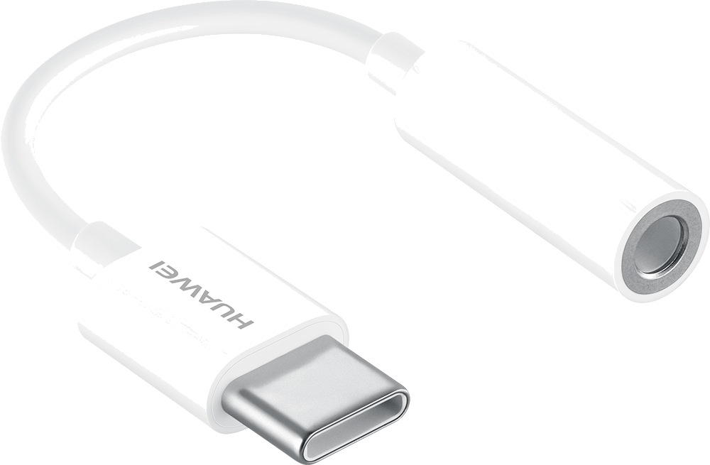 Adaptateur pour écouteurs USB Type-C vers Jack 3,5 mm CM20 Blanc Huawei