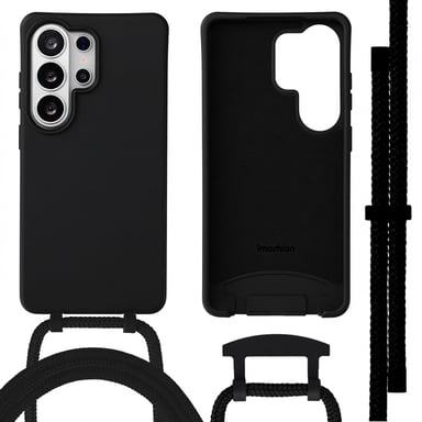 imoshion Coque arrière Color avec cordon amovible et MagSafe pour Samsung Galaxy S26 Ultra - Noir