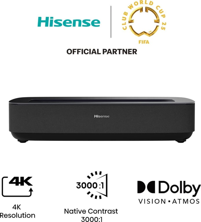 Hisense PL1SE vidéo projecteur Projecteur à focale ultra courte 2100 ANSI lumens DLP UHD 4K 3840x2160 Neuf