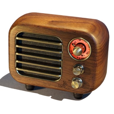 Altavoz Bluetooth retro de radio vintage, radio FM de madera