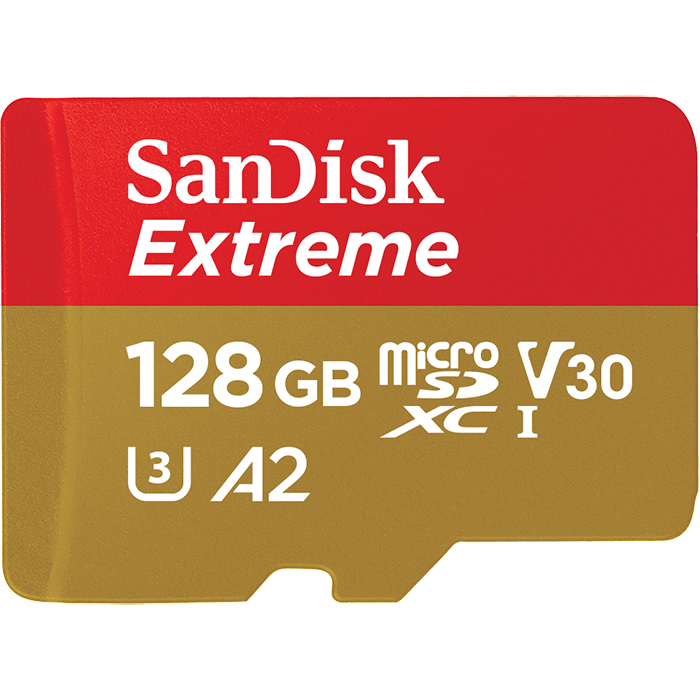SanDisk Extreme 128 Go MicroSDXC UHS-I Classe 3 - Neuf