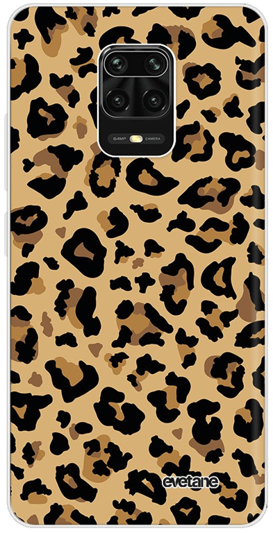 Evetane Coque Xiaomi Redmi Note 9SlNote 9 Prol Note 9 Pro Max souple transparente Motif Léopard Beig