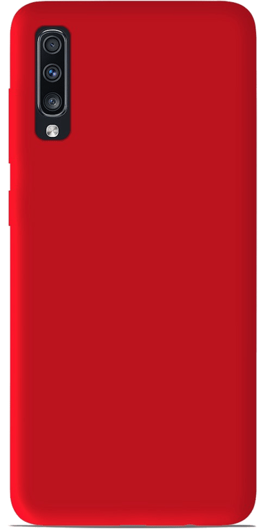 Coque silicone unie compatible Mat Rouge Samsung Galaxy A70
