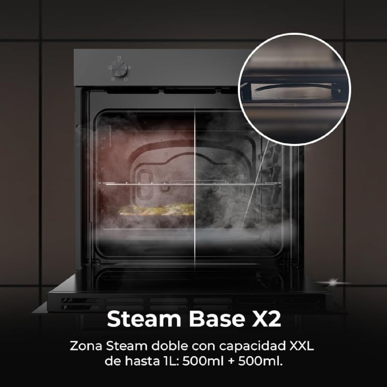 Four Encastrable Cecotec Bolero Hexa C126000 – 77L, 2800W, Steam Assist - vue 3