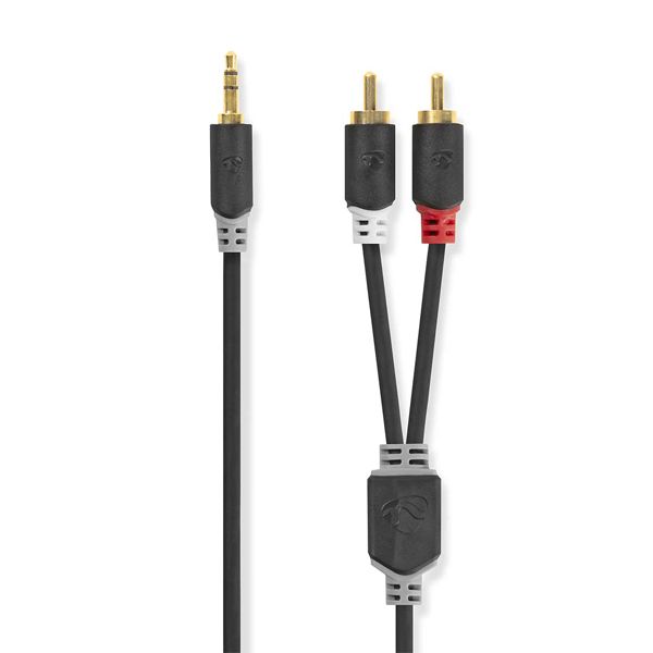 Nedis Câble Audio Stéréo Jack 3.5 mm vers 2 x RCA mâle 3 mètres - vue 4