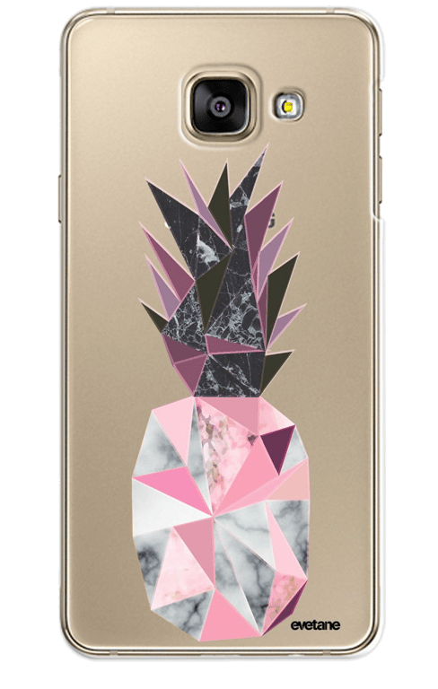Evetane Coque Samsung Galaxy A5 2017 silicone transparente Motif Ananas geometrique marbre ultra res