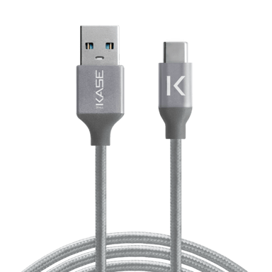 Cavo USB 3.2 Gen 2 a ricarica rapida da USB-C a USB-A con intreccio metallico per ricarica/sincronizzazione (1M), grigio siderale